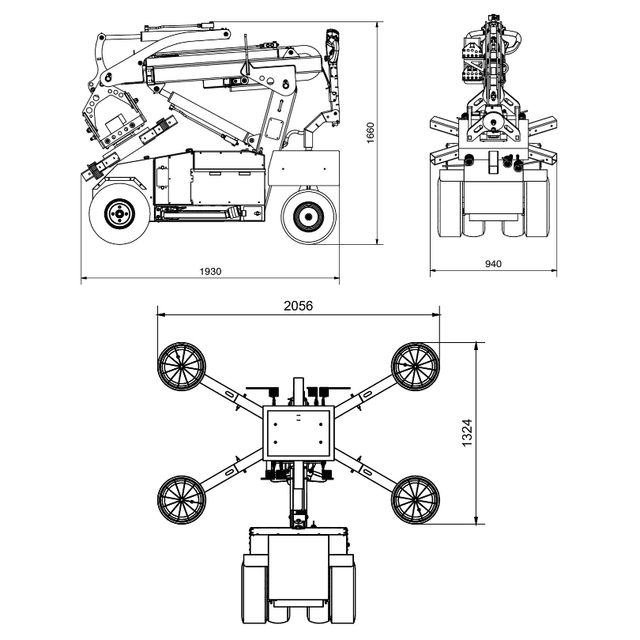 Glassworker glasrobot technische tekening