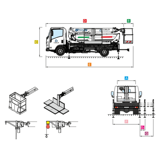 Technische tekening Cela DT Truck 25