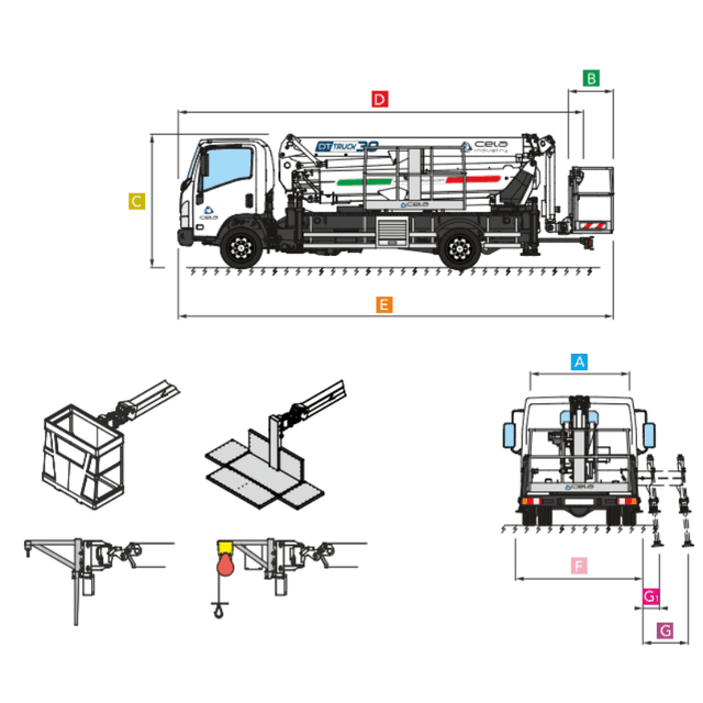 Technische tekening Cela DT Truck 30