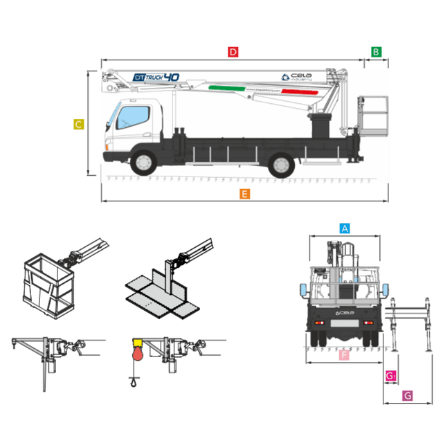 Technische tekening Cela DT Truck 40