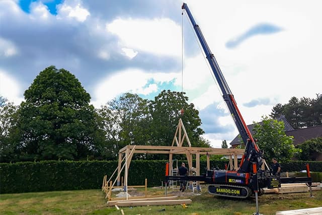 BG Lift M400 rupshijskraan voor flexibel hijswerk op de bouwplaats